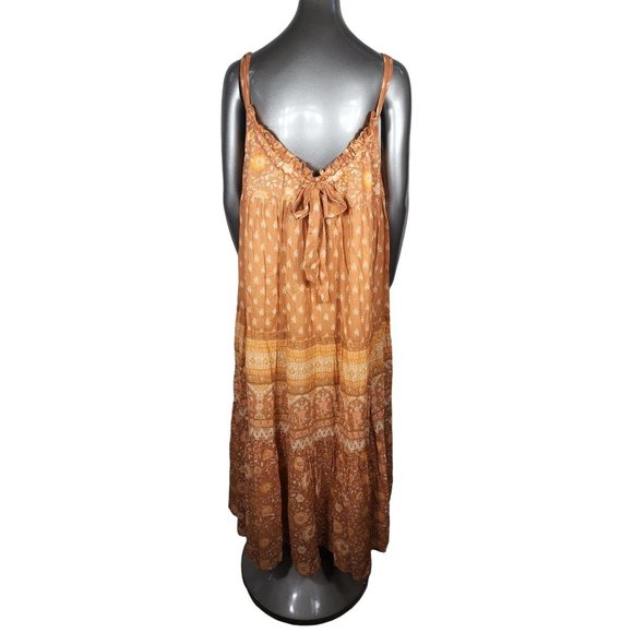 Spell & the Gypsy Collective NWT Utopia Tie Maxi Dress Organic Extra Small XS - Picture 9 of 10
